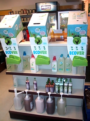 The Ecover refill station at Wincanton Wholefoods