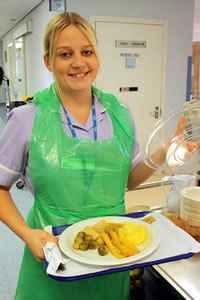 Domestic Claire Stephenson serves up dinner