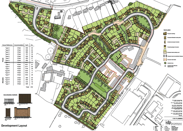 Complete plan view of the New Barns development