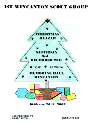 Wincanton Scout Group Christmas Bazaar 2011 poster