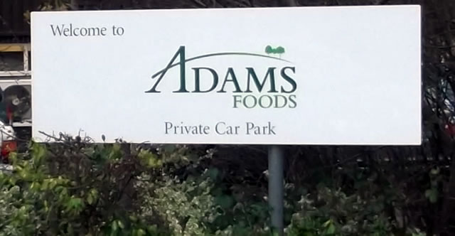 Adams Foods sign