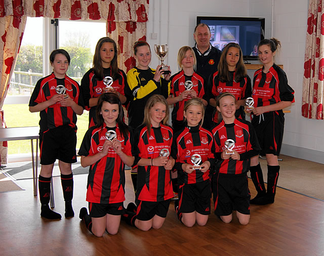 Under 13s Somerset Girls League Cup winners, Bishops Lydeard