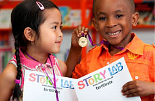 Olympic-style Story Lab medal
