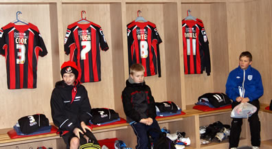 Home-side changing room