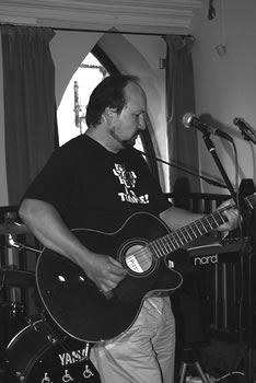 Ross Kirk, hosting open mic nights at The Nog