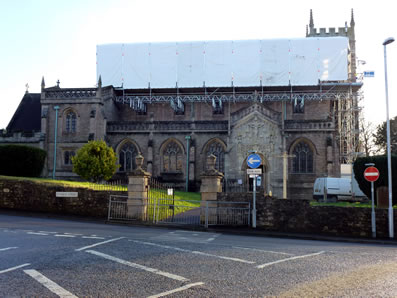 Wincanton Parish Church viewed from Silver Street