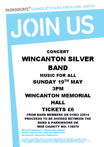 Wincanton Silver Band concert poster