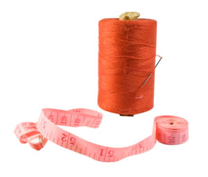 Needle, thread and tape-measure