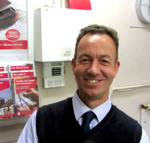 Nigel at work in Wincanton Post Office