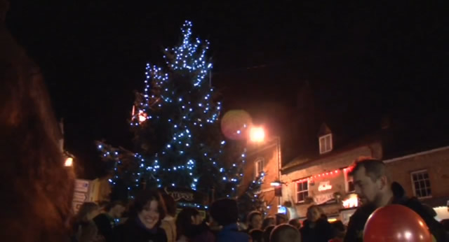 Turning on of the lights during last year's carol singing