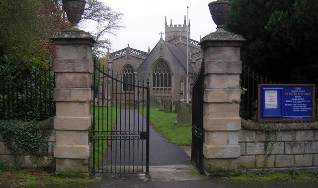 Here are the Church gates before they were demolished by a very naughty boy