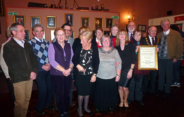 Friends of Wincanton Community Hospital with their award