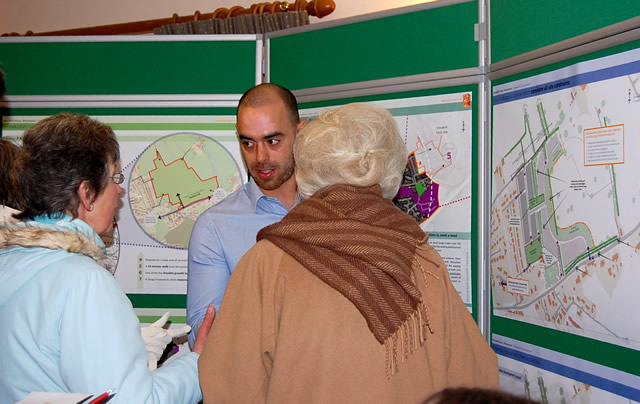 Locals turn up to view the Windmill Farm plans, and ask questions of the planning consultants