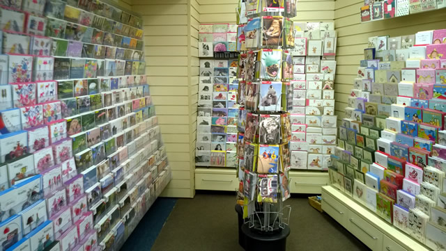 Yet more cards on display in Wincanton Post Office