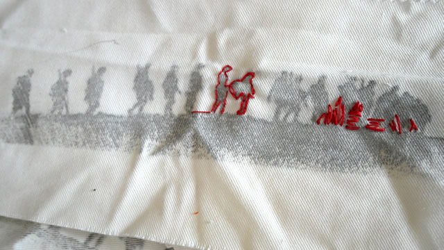 Embroidered soldiers