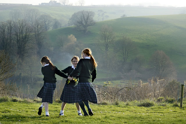 Girls dancing at Bruton School for Girls