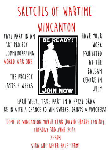 Youth Club 'Sketches of Wartime Wincanton' poster