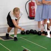 Wincanton Primary School Pupils Give Short Mat Bowls a Go!