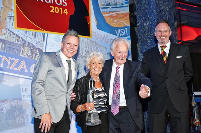 Ann and Malcolm McCormack accepting their 2014 RETAS award