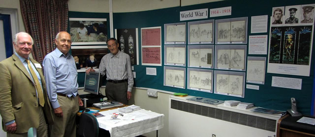 WWI museum and library display