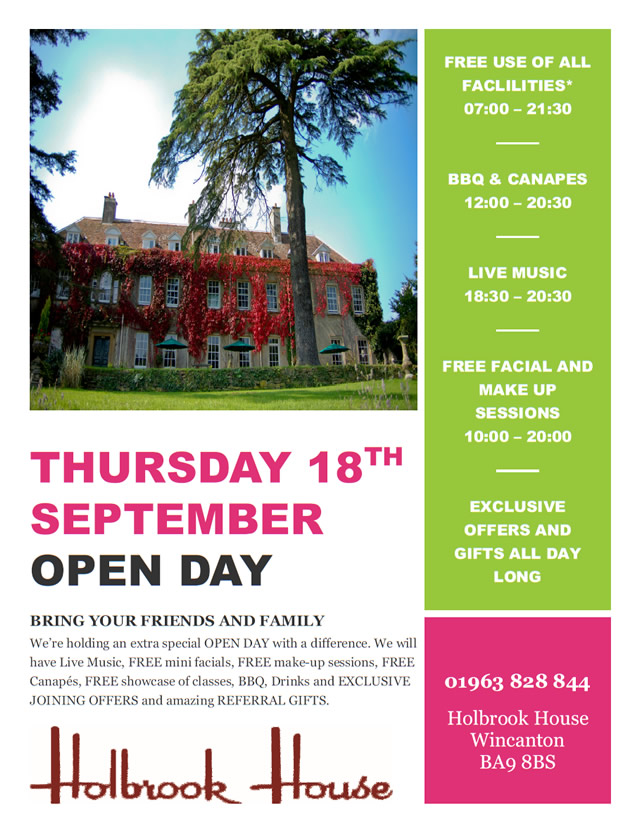Holbrook House Open Day September 2014 poster