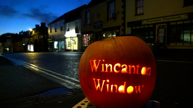 Our Wincanton Window pumpkin! By Emma Smith