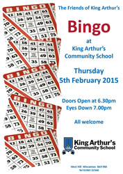 Friends of King Arthur's Bingo poster