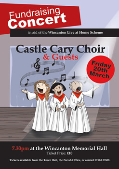 Castle Cary Choir fundraising concert poster