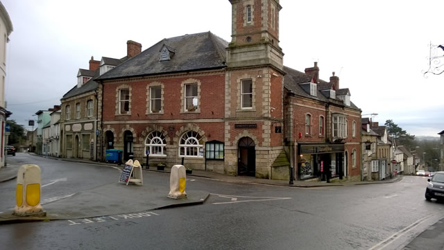 The Town Hall junction at the bottom of High Street, Wincanton