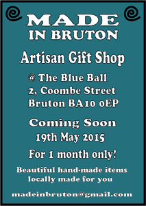 Made in Bruton pop-up shop poster