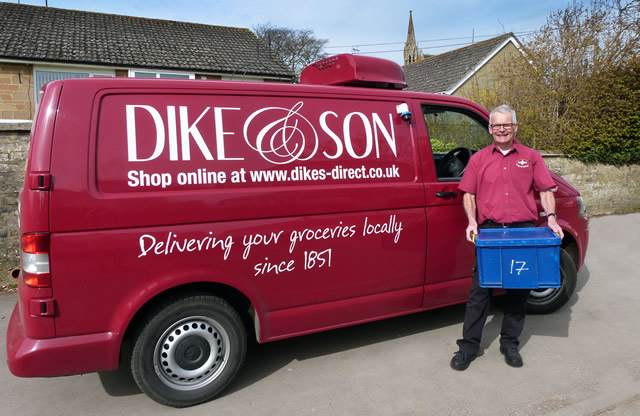 Tony, one of the drivers with the distinctive Dike’s delivery van.