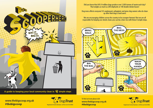 The Dogs Trust's Scooperhero leaflet