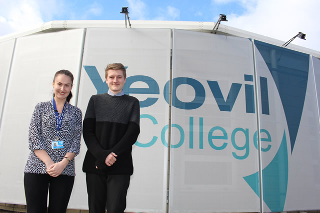 Nathan and Becky, apprentices at Yeovil College