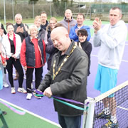 Wincanton Tennis Club has officially opened its four newly-surfaced courts