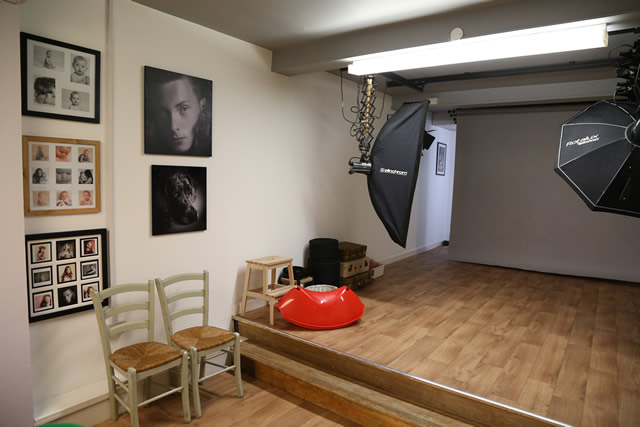 The photographic studio out the back