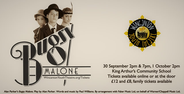 Wincanton Youth Threatre Bugsy Malone poster