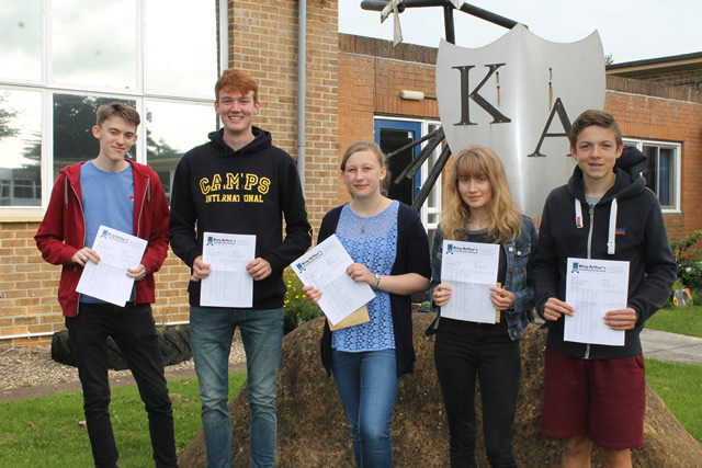 King Arthur's Community School students with exceptional GCSE results this year