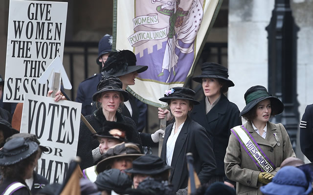 A frame from the film Suffragette (2015)