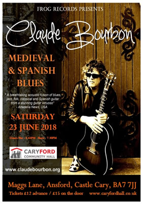 Claude Bourbon at Caryford Community Hall poster