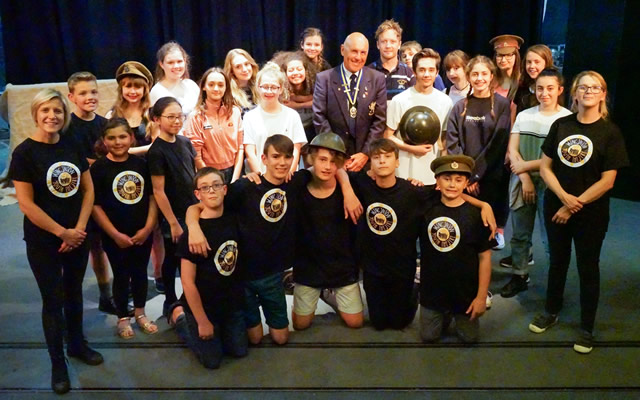 The cast and crew of Wincanton Youth Theatre