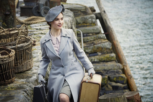 Lily James in The Guernsey Literature and Potato Peel Pie Society, 2018