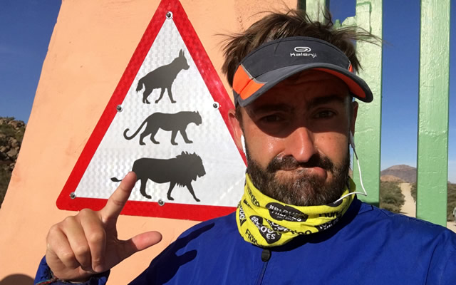 Brendan Rendall and an African predator warning sign