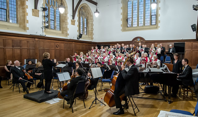 Bruton Choral Society performing in the King's School Memorial Hall