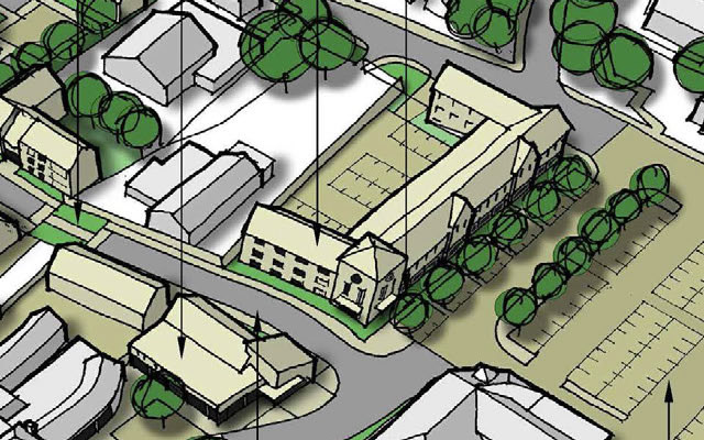 A sketch of Carrington Way proposals from the Wincanton Town Centre Strategy draft