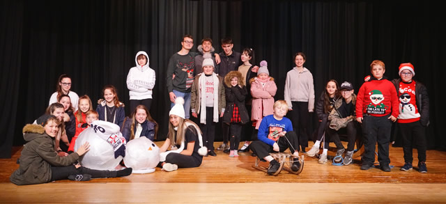 Members of Wincanton Youth Theatre rehearsing their Christmas show (Photo by Trixie Hiscock from Studio H)