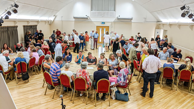 About 100 people who attended the first Wincanton for the Future public meeting in July 2019