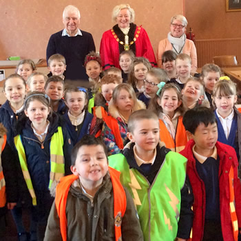 Wincanton Primary School pupils visit the Town Hall