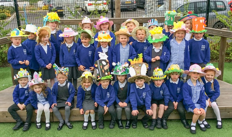Wincanton Primary School Reception Easter bonnets 2022