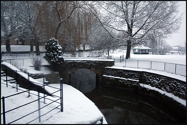 Park Bridge in Snow