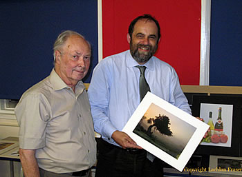 Jim Eastaugh, Club chairman, with David Heath MP